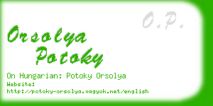 orsolya potoky business card